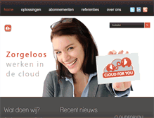 Tablet Screenshot of cloudforyou.nl